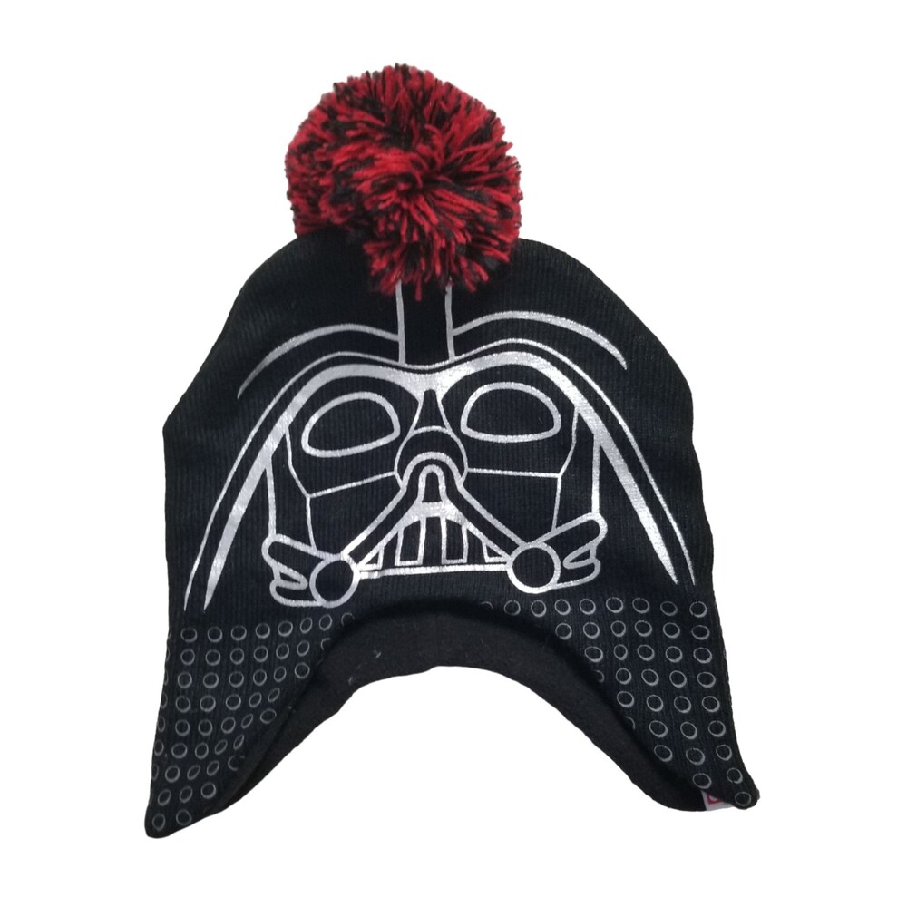 💚3/$15 Lego Star Wars Beanie Hat Black Darth Vader OSFM Youth